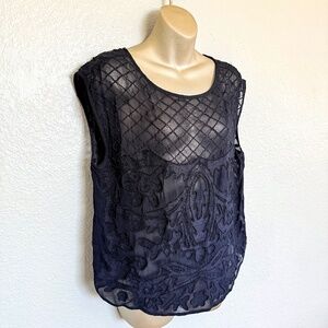 Whimsigoth Fairy Witchy Sheer Black Mesh Beaded Blouse | Search for Sanity M